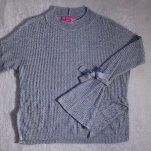 Grey Sweater with Bell Sleeves